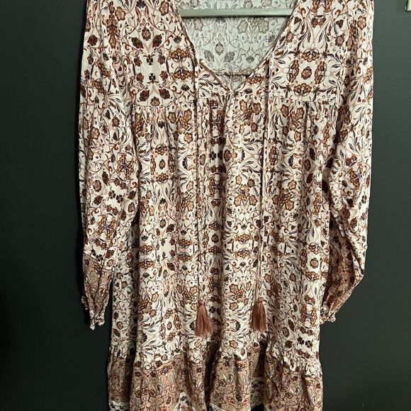FRAY Boho Long Sleeve Dress Size Small - Picture 9 of 17